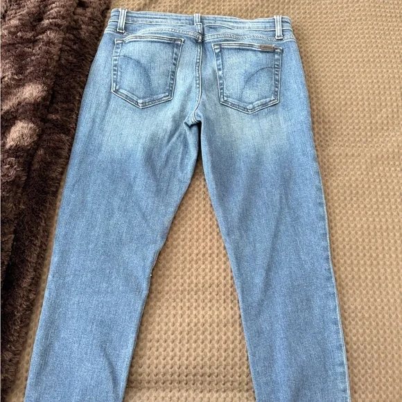 Joe's Jeans Light Blue Frayed Ankle Skinny Jeans - Picture 3 of 7